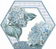 Декор KERAMA MARAZZI Аньет HGD\A301\24001 синий 20х23,1см 0,046кв.м.