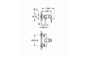 Смеситель для душа GROHE BauLoop 23634000 хром
