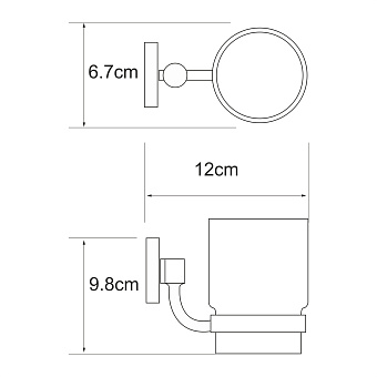Стакан в ванную WASSERKRAFT Rhein K-6200 K-6228 хром
