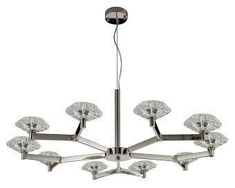 Люстра подвесная CRYSTAL LUX REBECA REBECA SP10 NICKEL 400Вт 10 лампочек G9