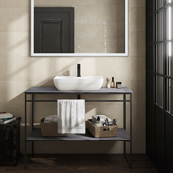 Консоль под раковину KERAMA MARAZZI Plaza Next PL.N.120.01-BLK.M матовый чёрный