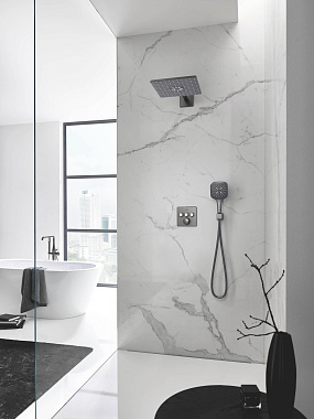 Ручной душ GROHE Rainshower SmartActive 130 Cube 26582AL0 сталь