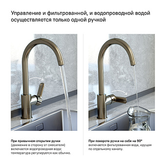 Смеситель для кухни IDDIS Cuba CUBBNFJi05 поворотный излив сатин