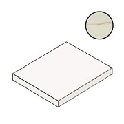 Плитка для ступеней Atlas Concord Италия Marvel Dream APAF Bianco Fantastico Scalino Ang. DX LP 37,5х37,5см 0,141кв.м. лаппатированная
