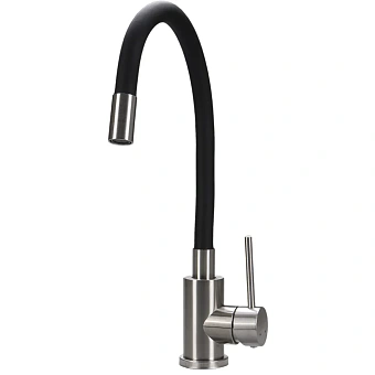 Смеситель для кухни Maxonor MN7280-8 поворотный излив чёрный