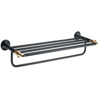Полотенцедержатель FIXSEN Luksor FX-71615B золото/чёрный 62см