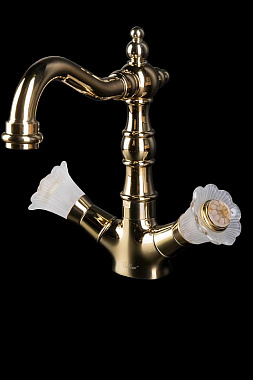 Смеситель для раковины Boheme Сamelia 292-Camelia золотой
