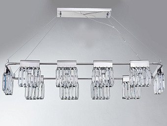 Люстра хрустальная Newport 4200 4210/C chrome 60Вт 10 лампочек E14