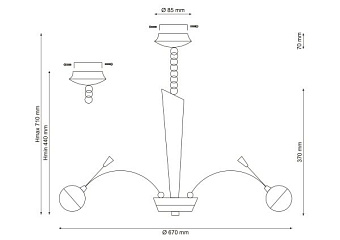 Люстра подвесная Lucia Tucci NATURA 155.8 40Вт 8 лампочек LED