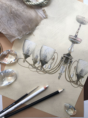 Люстра подвесная Maytoni Sabina RC145-PL-07-MG 60Вт 7 лампочек E14