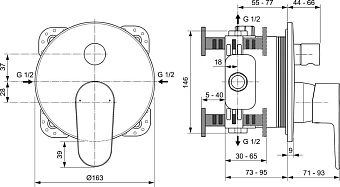 Смеситель для ванны IDEAL STANDARD CERAFLEX A7350XG хром