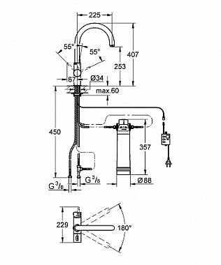 Смеситель для кухни GROHE Blue 33249001 высокий излив хром