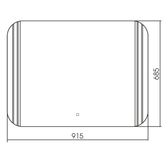 Зеркало Azario FORCE LED-00002524 68,5х91,5см с подсветкой