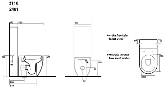 Унитаз приставной Kerasan Flo 311601 с микролифтом