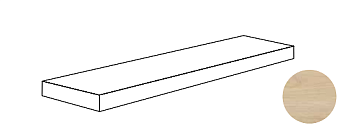 Плитка для ступеней ABK Poetry Wood PF60010352 Angolare Sx Gold Nat R 120х32см 0,384кв.м. матовая