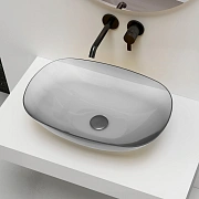 Раковина накладная Abber KRISTALL AT2809Perle 54х36см