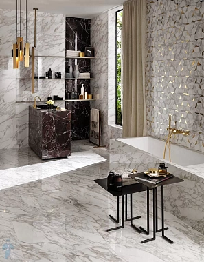 Лаппатированный керамогранит Atlas Concord Италия Marvel Edge AENZ Royal Calacatta Lappato 90х45см 1,215кв.м.