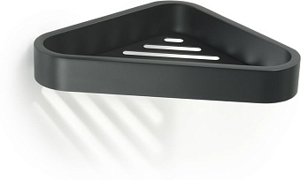 Полка в ванную треугольная Gedy Outline 3283(14) 1-ярусная 16,9х16,9см чёрный матовый