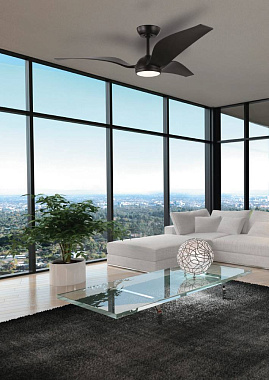 35004 Потолочный вентилятор со светильником MOSTEIROS, Ø1420, черный