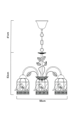 Люстра подвесная Arte Lamp CINCIA A5090LM-5WG 40Вт 5 лампочек E27