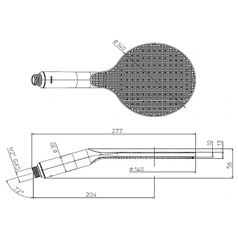 Ручной душ BOSSINI Apice B00900.073 чёрный матовый