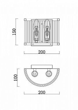 Светильник настенный Freya Savoy FR5053WL-02BS 60Вт E14