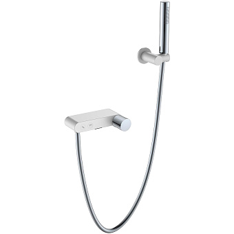 Смеситель для ванны Boheme Stick 123-WCR.2 белый/хром