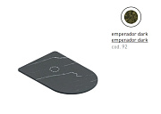 Столешница ArtCeram Flair TFA009 92 Мрамор 46х68см emperador dark