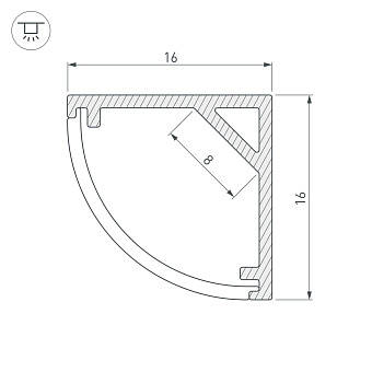 Профиль для светодиодной ленты Arlight 037117 2000мм белый