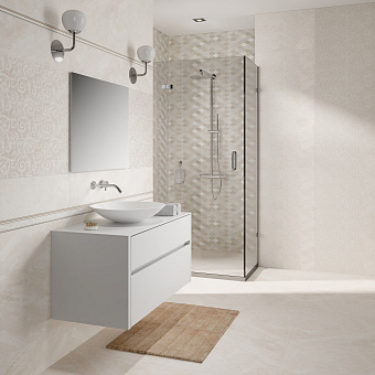 Настенная плитка ALMA CERAMICA Emilia TWU11EMI44R бежевый 19,4х59,3см 1,611кв.м. глянцевая