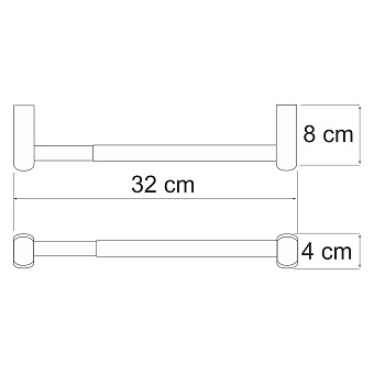 Полотенцедержатель WASSERKRAFT Berkel K-6800 K-6891 хром 32см