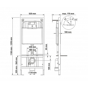 Инсталляция с унитазом BERGES 43273