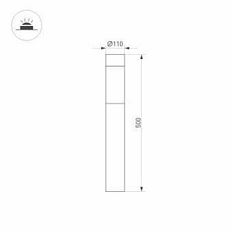 Светильник ландшафтный Arlight LGD-Stem 029966 10Вт IP65 LED серый