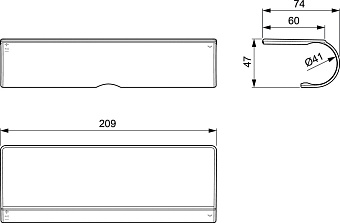 Полка в ванную округлая IDEAL STANDARD CERATHERM T50 A7215AA 1-ярусная 7,4х4,7см хром