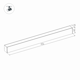 Трековый светильник Arlight Mag-Flat-Fold 027003 30Вт LED чёрный для однофазного трека