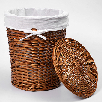 Корзина для белья WASSERKRAFT LEINE WB-350-L плетёная 52л