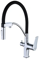 Смеситель для кухни LEMARK Comfort LM3074C с краном для питьевой воды хром/чёрный