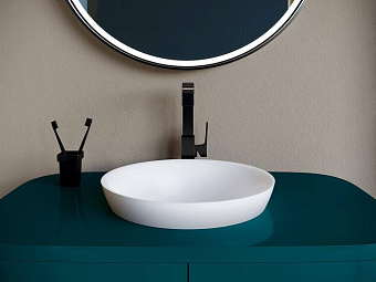 Раковина встраиваемая сверху SALINI MAREA 1802203MRF S-Stone матовая 41,5х41,5см