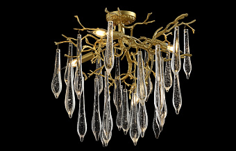 Люстра подвесная CRYSTAL LUX REINA REINA PL5 D600 GOLD PEARL 300Вт 5 лампочек E14