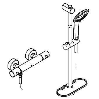 Душевая система GROHE Grohtherm 1000 Cosmopolitan m 34321002 хром