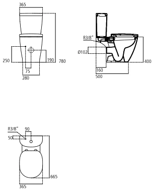 Чаша для унитаза IDEAL STANDARD CONNECT E803601 без сиденья