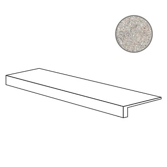 Плитка для ступеней ABK Native PF60003945 Gradino Top Ash Ret 120х32см 0,384кв.м. матовая
