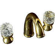 Смеситель для раковины Boheme Crystal 297-CRST золотой