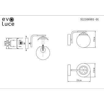 Бра Evoluce LITERNO SLE106901-01 40Вт E14