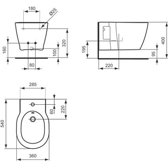 Биде подвесное IDEAL STANDARD CONNECT E799701