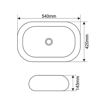 Раковина накладная Comforty 78102 54х42см