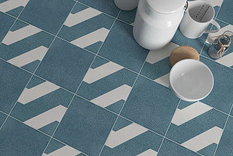 Матовый керамогранит WOW Boreal 107200 Link Decor Blue 18,5х18,5см 0,413кв.м.