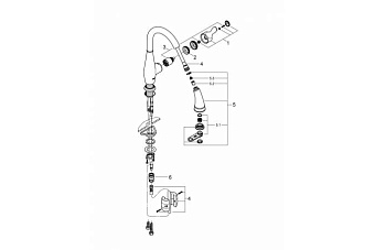 Смеситель для кухни GROHE Parkfield 30215001 выдвижной излив хром