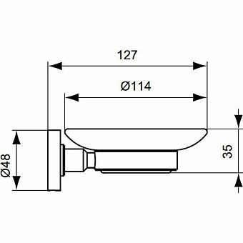 Мыльница IDEAL STANDARD IOM A9123AA хром