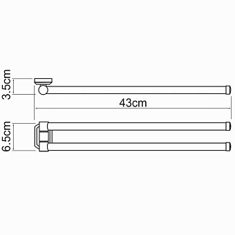 Полотенцедержатель WASSERKRAFT Oder K-3000 K-3031 хром 43см